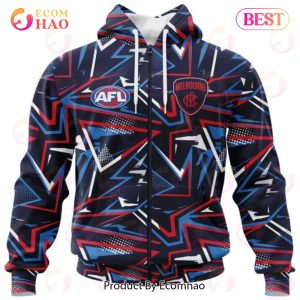 AFL Melbourne Football Club Special Abstract Design Hoodie