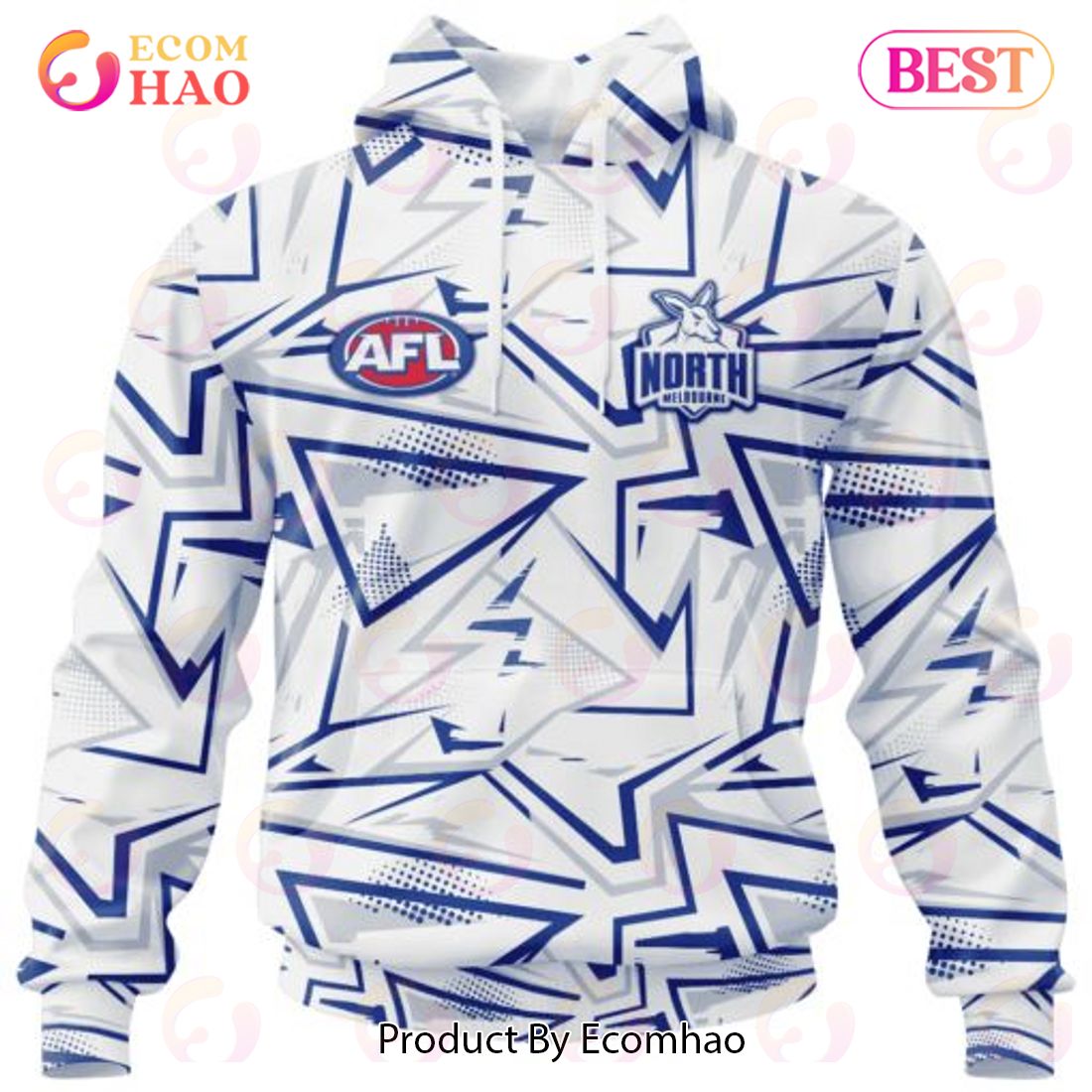 AFL North Melbourne Football Club Special Abstract Design Hoodie