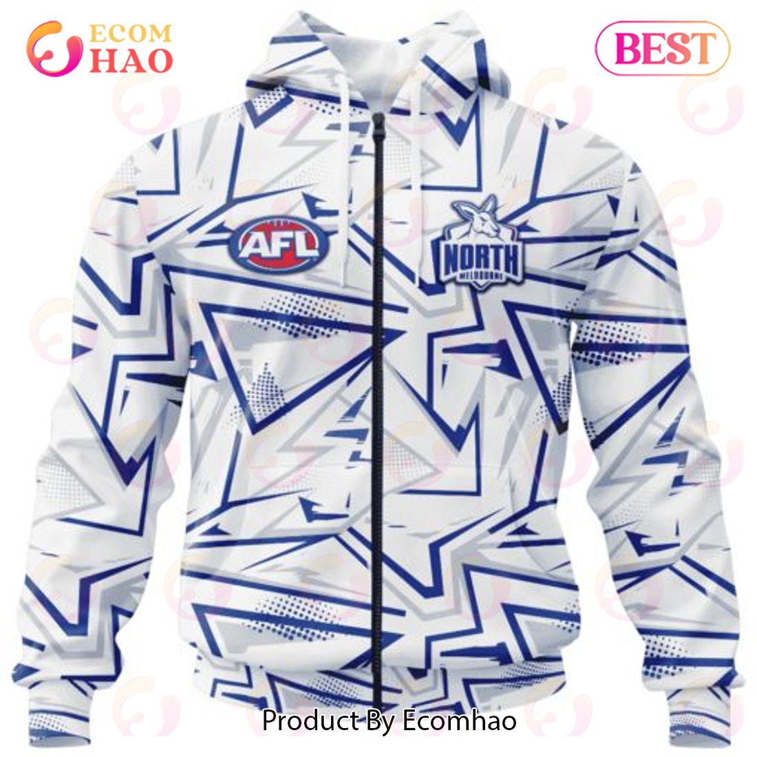 AFL North Melbourne Football Club Special Abstract Design Hoodie