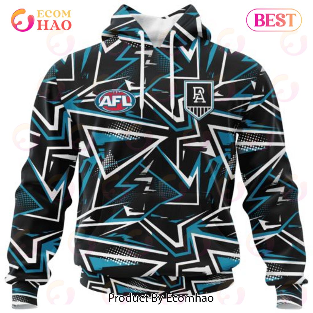 AFL Port Adelaide Football Club Special Abstract Design Hoodie