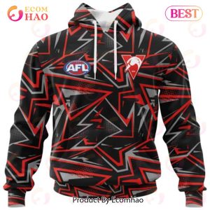 AFL Sydney Swans Special Abstract Design Hoodie