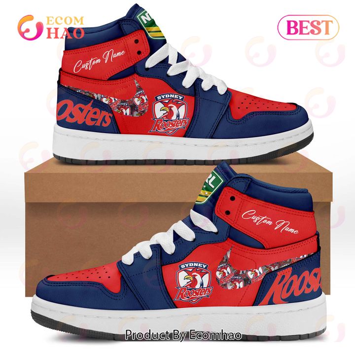 Customized NRL Sydney Roosters Air Jordan 1, Hightop