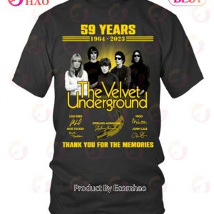 59 Years 1964 – 2023 The Velet Underground Thank You For The Memories T-Shirt