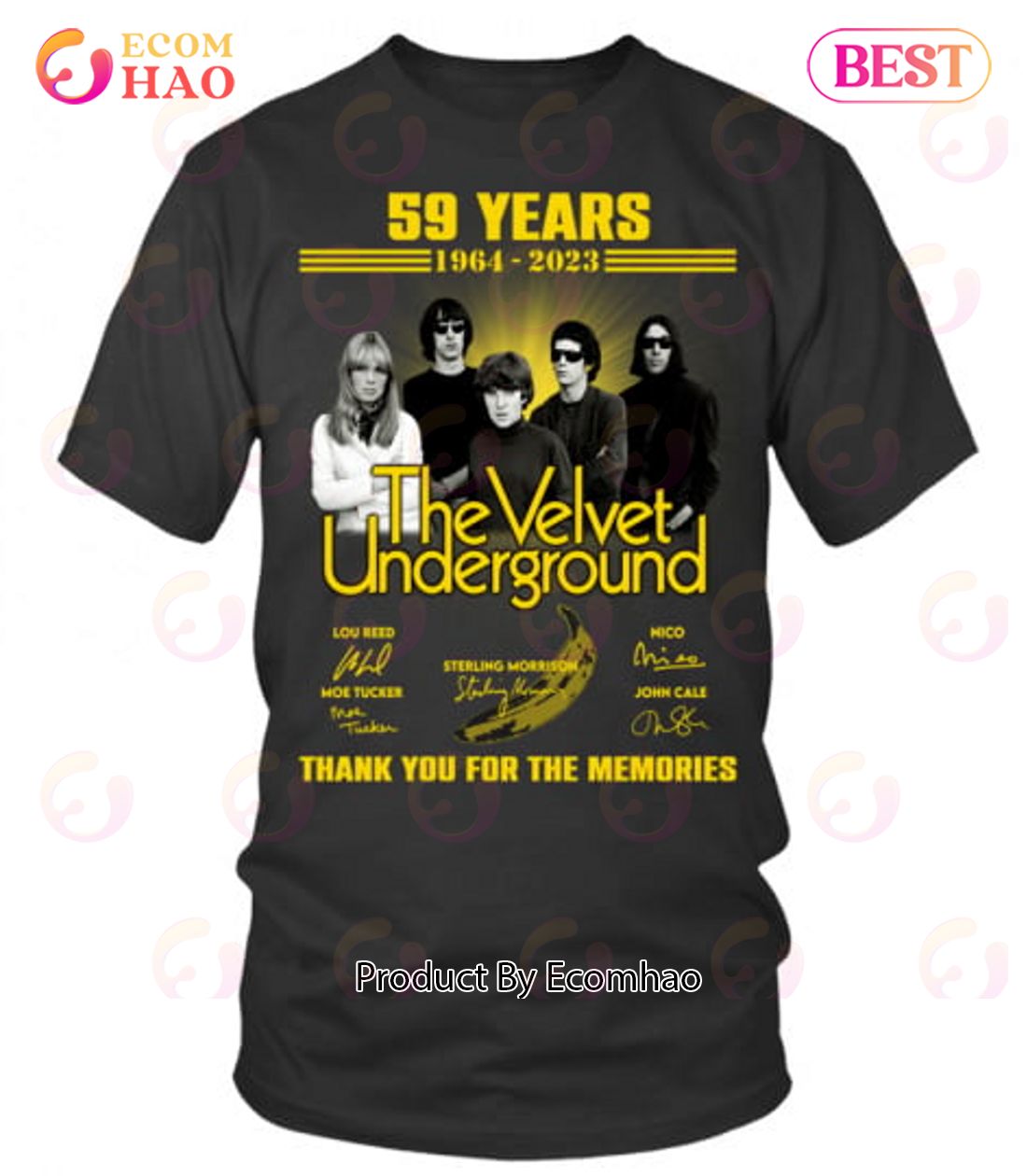 59 Years 1964 – 2023 The Velet Underground Thank You For The Memories T-Shirt