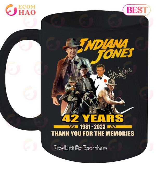 Indiana Jones 42 Years Of 1981 – 2023 Signature Thank You For The Memories T-Shirt
