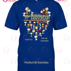 Snoopy 73rd Anniversary 1950 – 2023 Peanuts Unisex T-Shirt