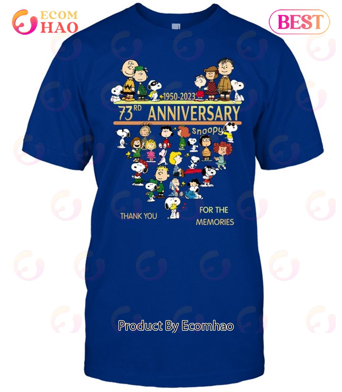 Snoopy 73rd Anniversary 1950 – 2023 Peanuts Unisex T-Shirt