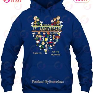 Snoopy 73rd Anniversary 1950 – 2023 Peanuts Unisex T-Shirt