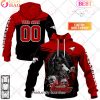 Personalized CFL Edmonton Elks Skull Death Art 3D Hoodie Personalized CFL Edmonton Elks Skull Death Art 3D Hoodie