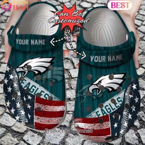 Customize Philadelphia Eagles Flag Crocs