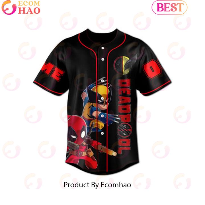 Deadpool Hugh Jackman And Ryan Reynolds Custom Baseball Jersey