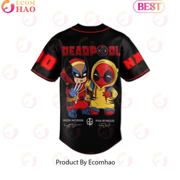 Deadpool Hugh Jackman And Ryan Reynolds Custom Baseball Jersey