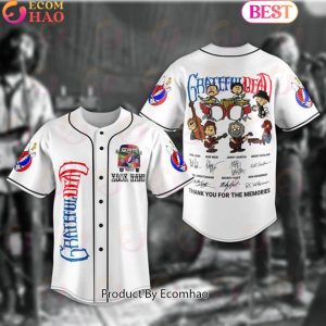 Grateful Dead Thank You For The Memories Custom Baseball Jersey