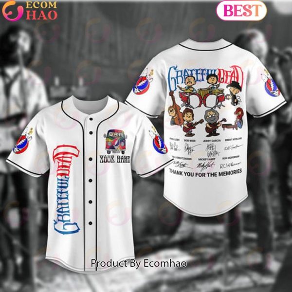 Grateful Dead Thank You For The Memories Custom Baseball Jersey