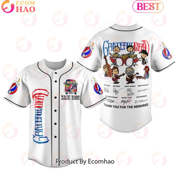 Grateful Dead Thank You For The Memories Custom Baseball Jersey