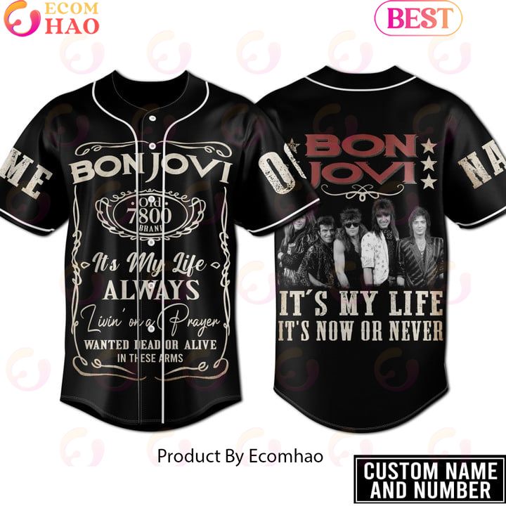 NEW] Bon Jovi It’s My Life It’s Now Or Never Custom Baseball Jersey