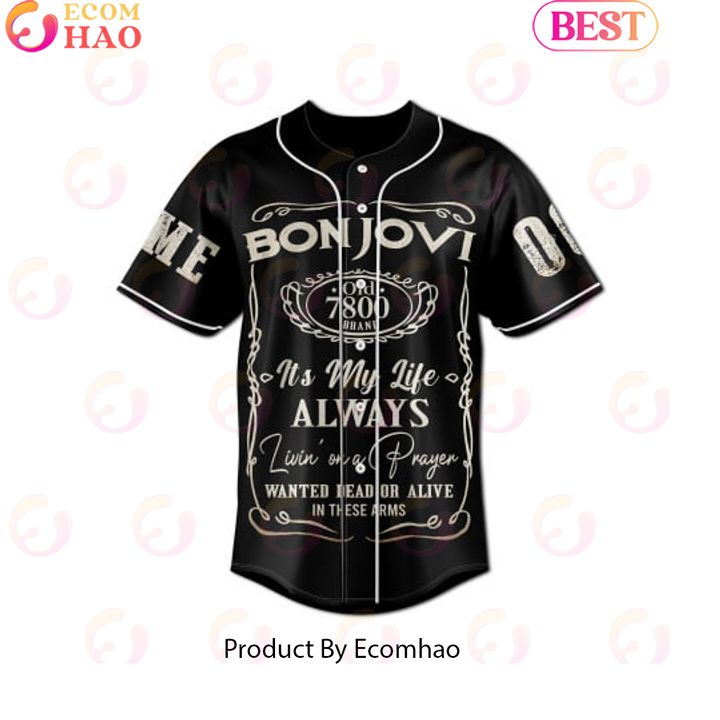 NEW] Bon Jovi It’s My Life It’s Now Or Never Custom Baseball Jersey