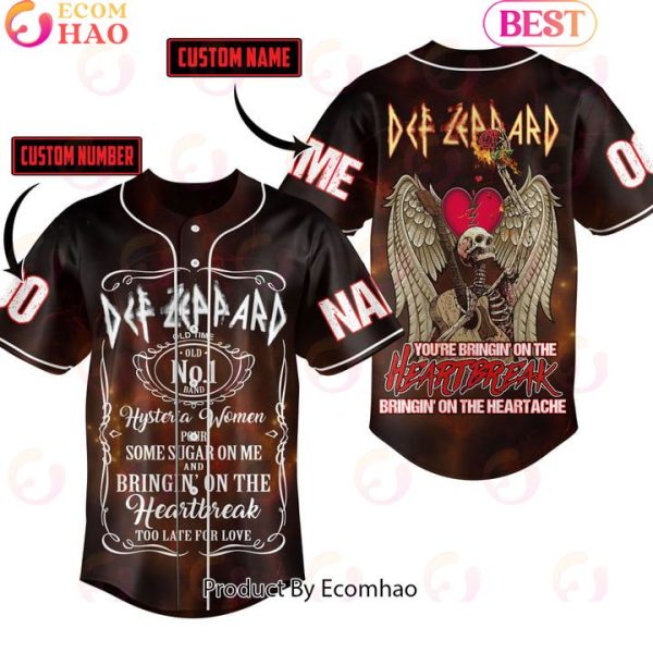 NEW] Def Leppard You’re Bringin’ On The Heartbreak Bringin’ On The Heartache Custom Baseball Jersey
