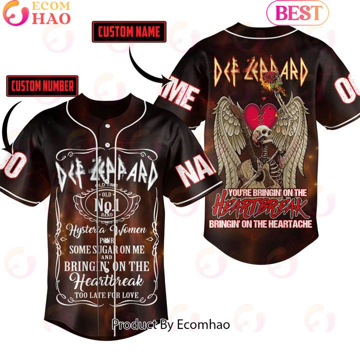 NEW] Def Leppard You’re Bringin’ On The Heartbreak Bringin’ On The Heartache Custom Baseball Jersey