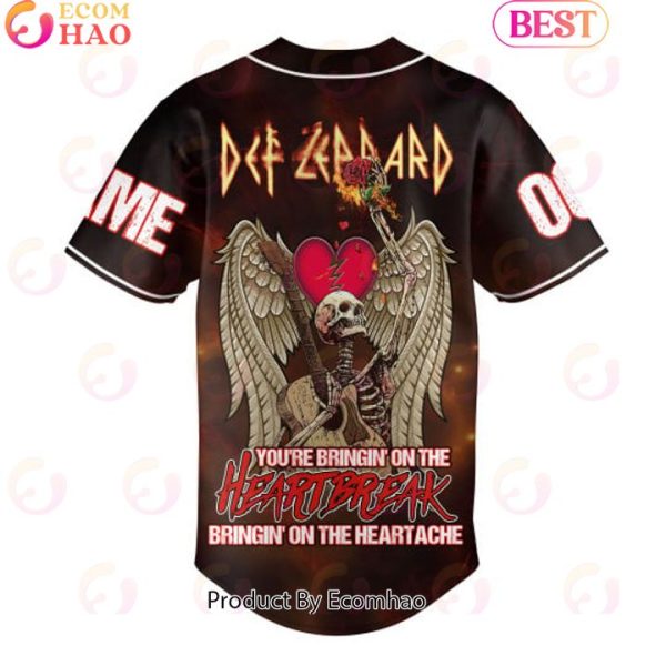 NEW] Def Leppard You’re Bringin’ On The Heartbreak Bringin’ On The Heartache Custom Baseball Jersey
