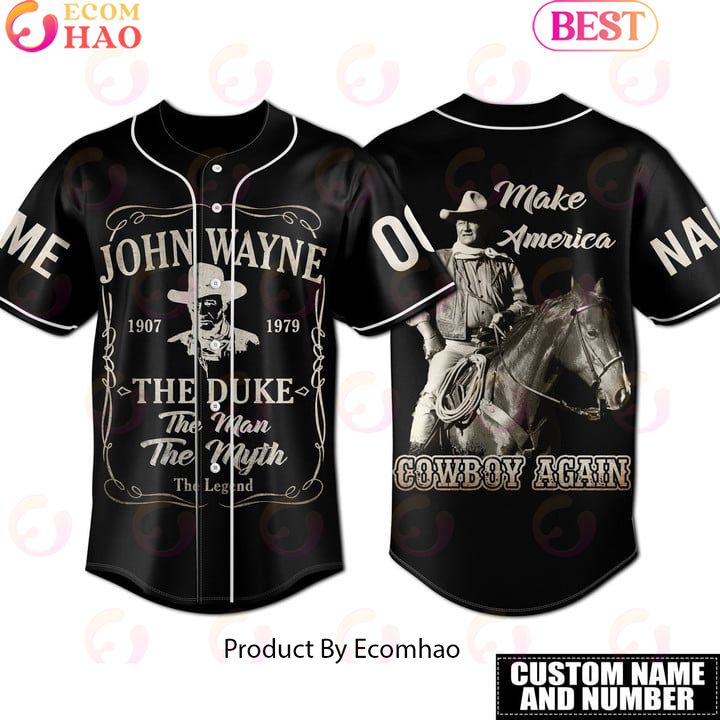 NEW] John Wayne Make America Cowboy Again Custom Baseball Jersey