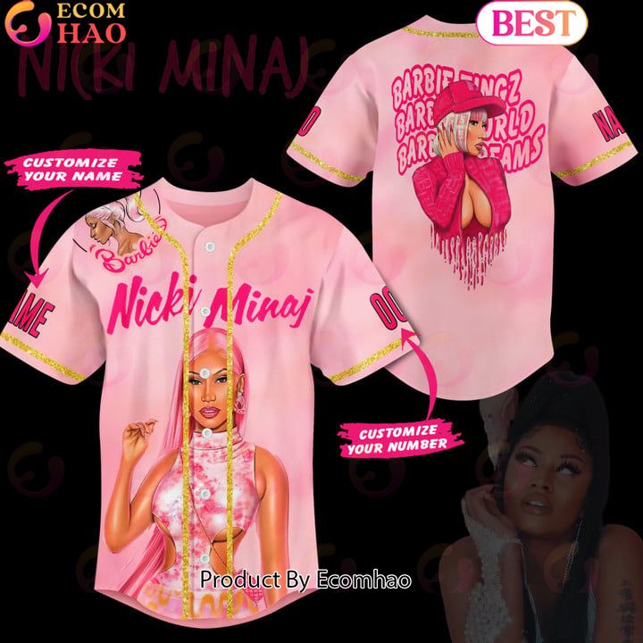 NEW] Nicki Minaj Barbie Tingz Barbie World Barbie Dreams Custom Baseball Jersey