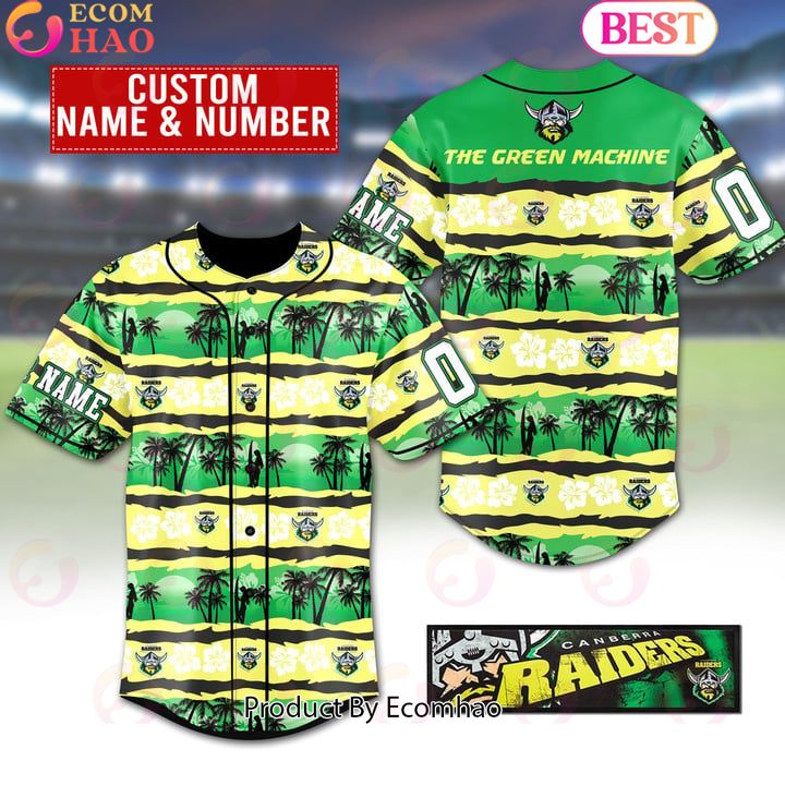 NRL Canberra Raiders Custom Baseball Jersey