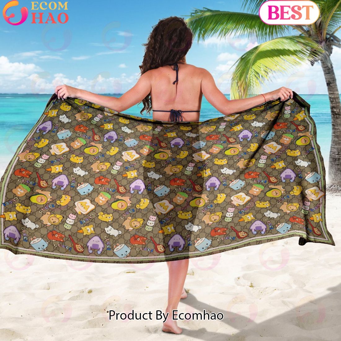 Gucci Sarong Cute Logo Pattern Special Edition Luxury Items