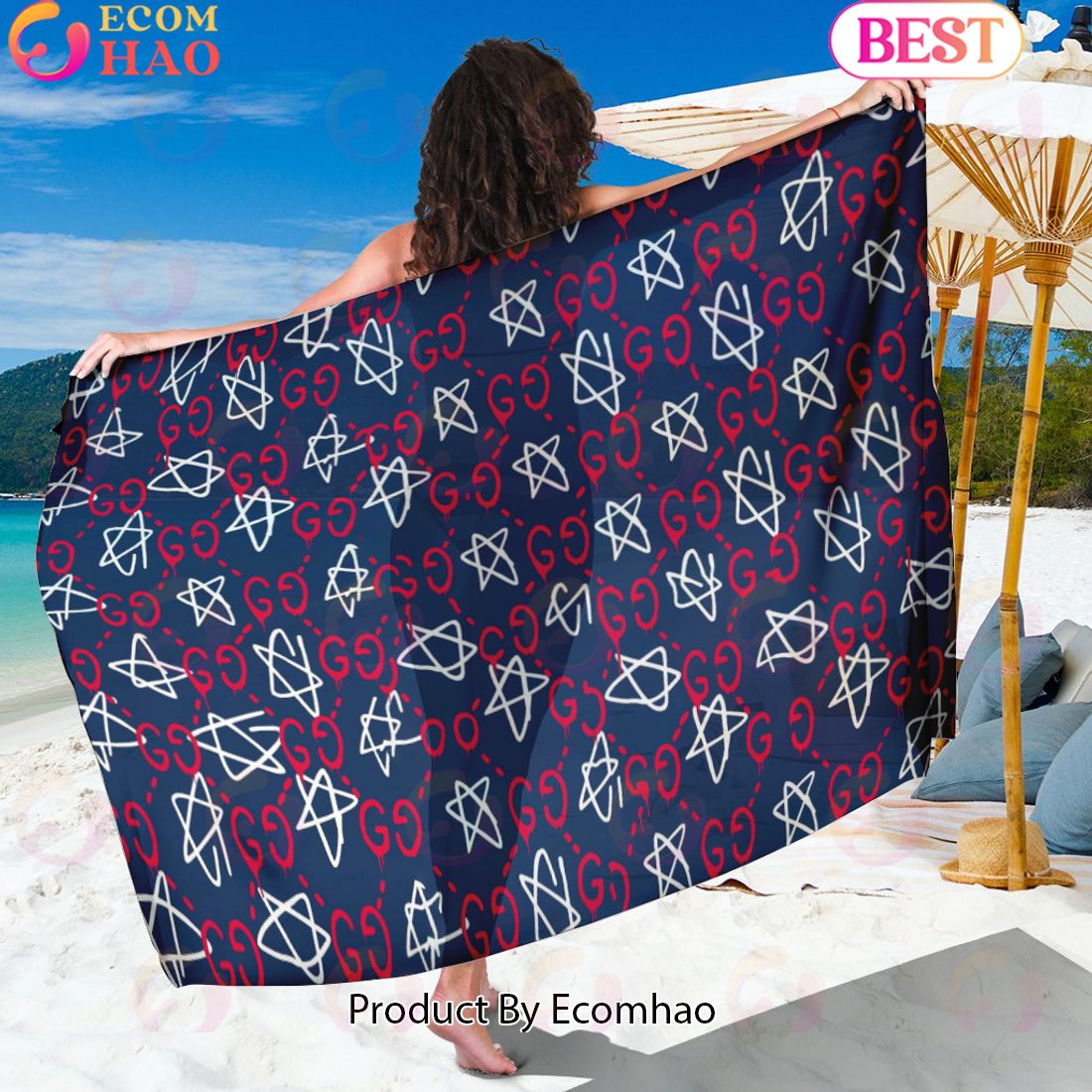 Gucci Sarong Draw Logo Pattern Special Edition Luxury Items