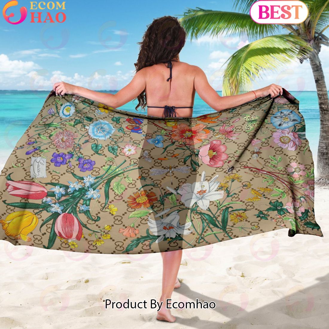 Gucci Sarong Floral Logo Pattern Special Edition Luxury Items