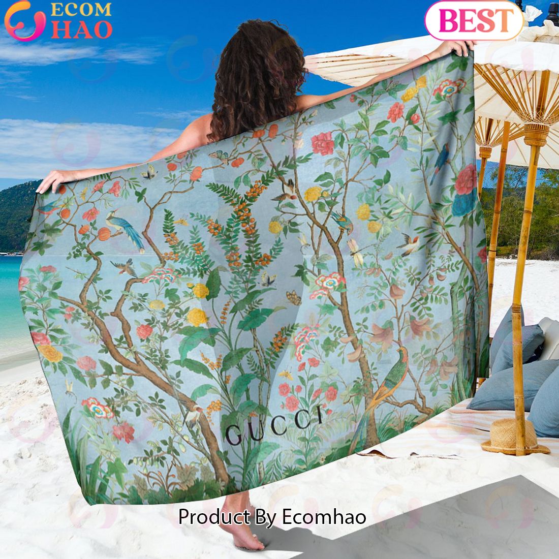 Gucci Sarong Floral Pattern Special Edition Luxury Items