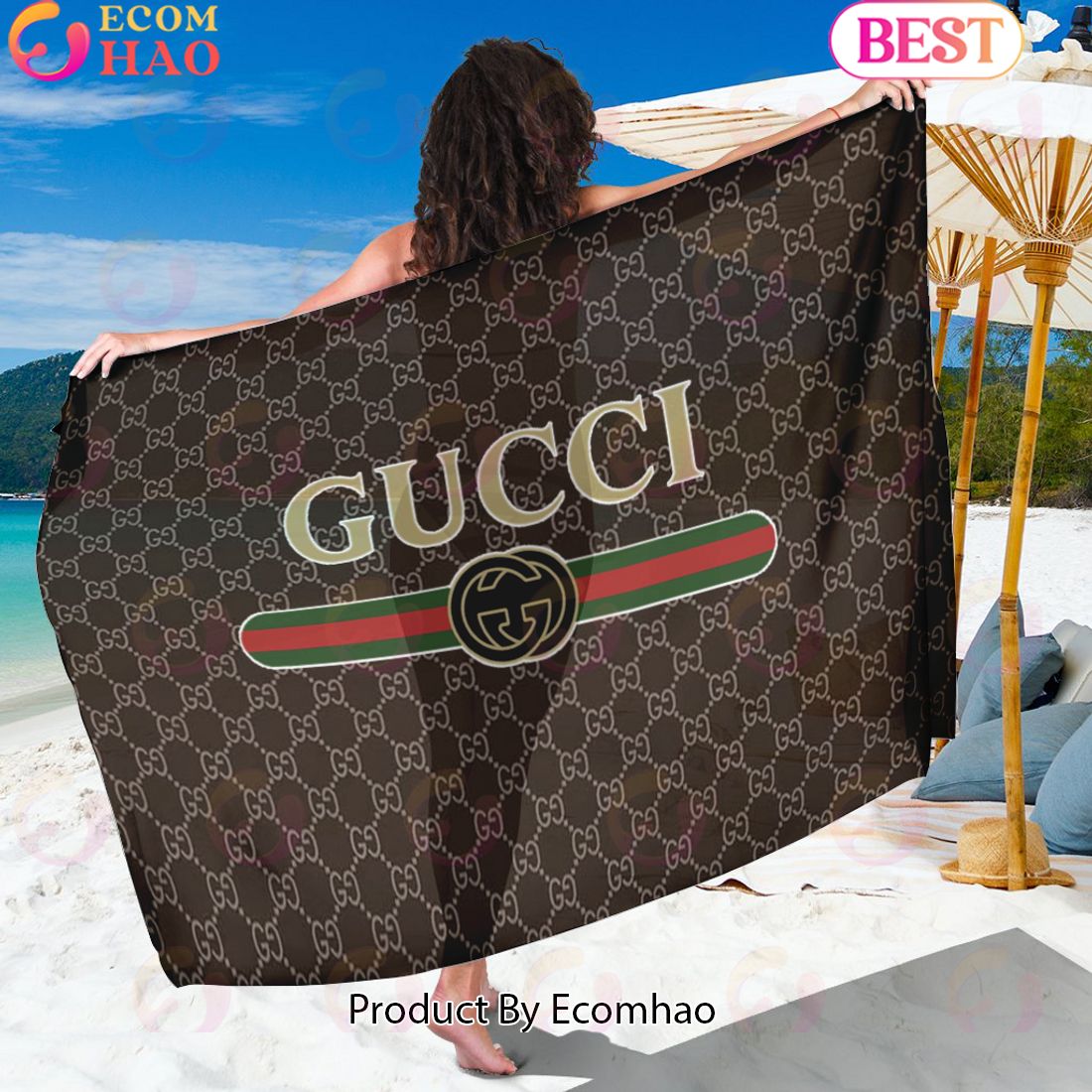 Gucci Sarong Iconic Logo Pattern Special Edition Luxury Items