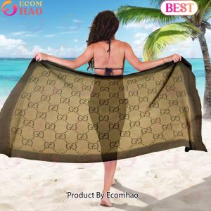 Gucci Sarong Logo Pattern Brown