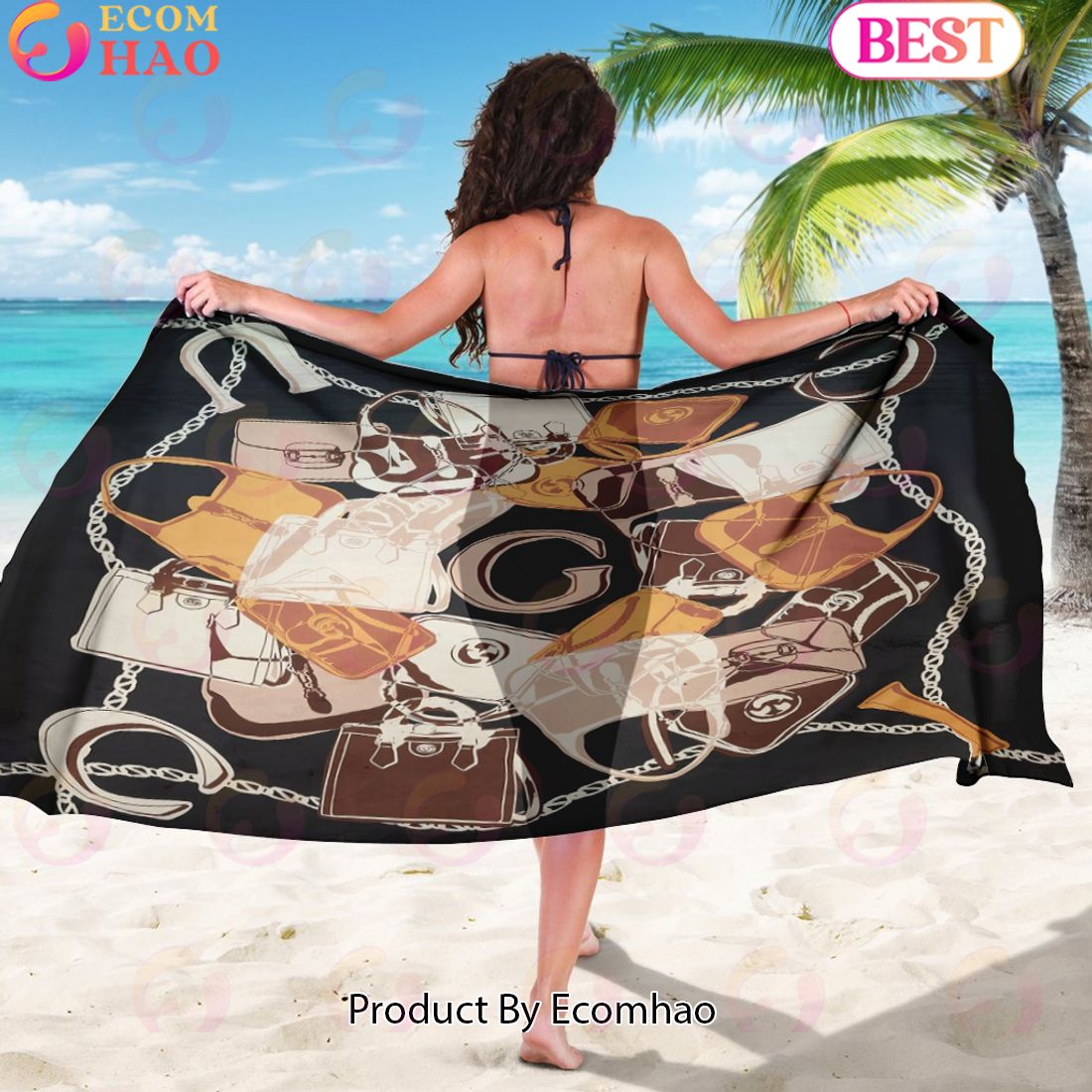 Gucci Sarong Logo The G Pattern – Black Luxury Items