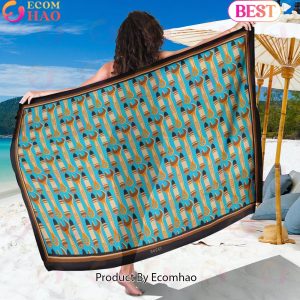 Gucci Sarong Logo The Tools Pattern – Blue