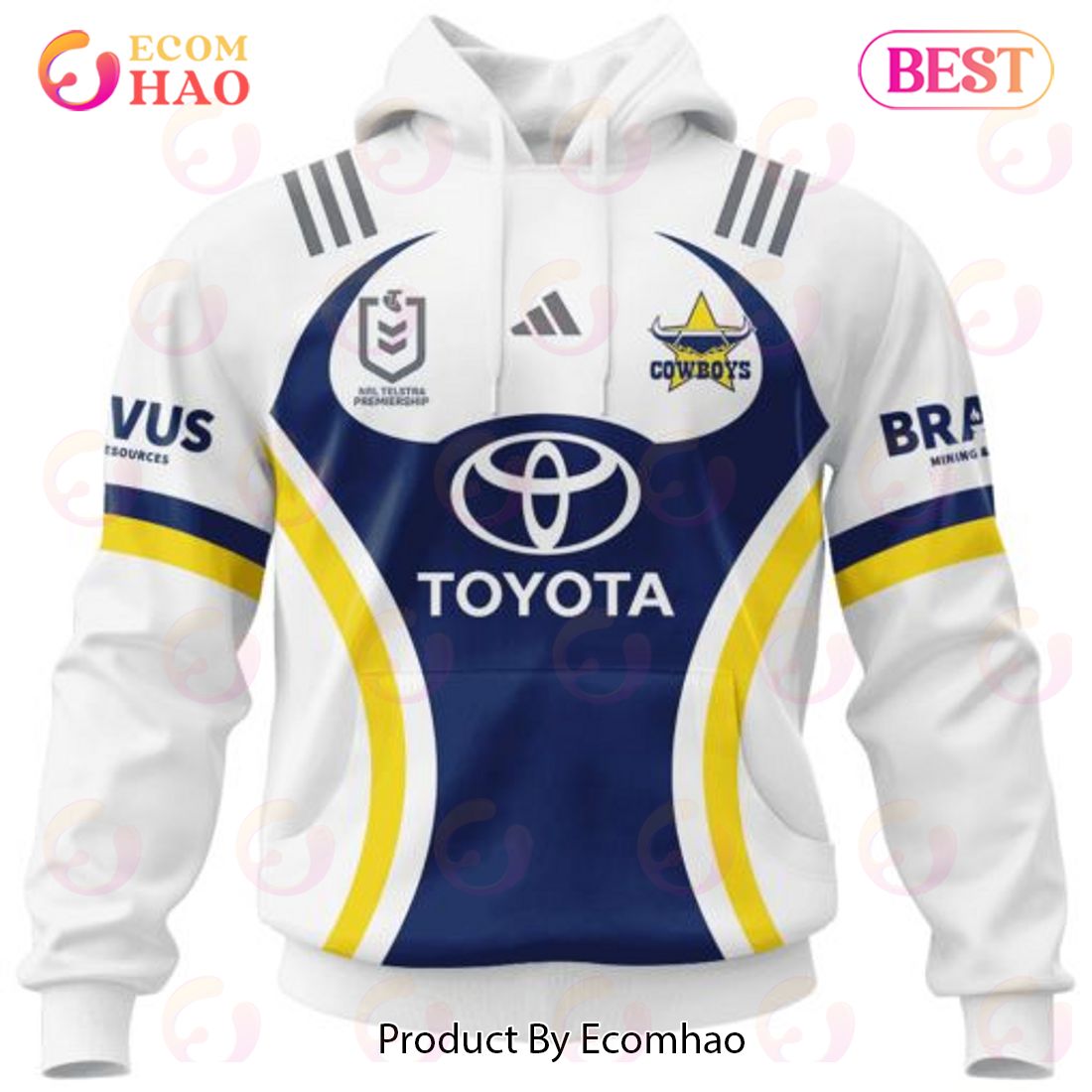 Personalized NRL North Queensland Cowboys Special Heritage 2 Design 3D Hoodie