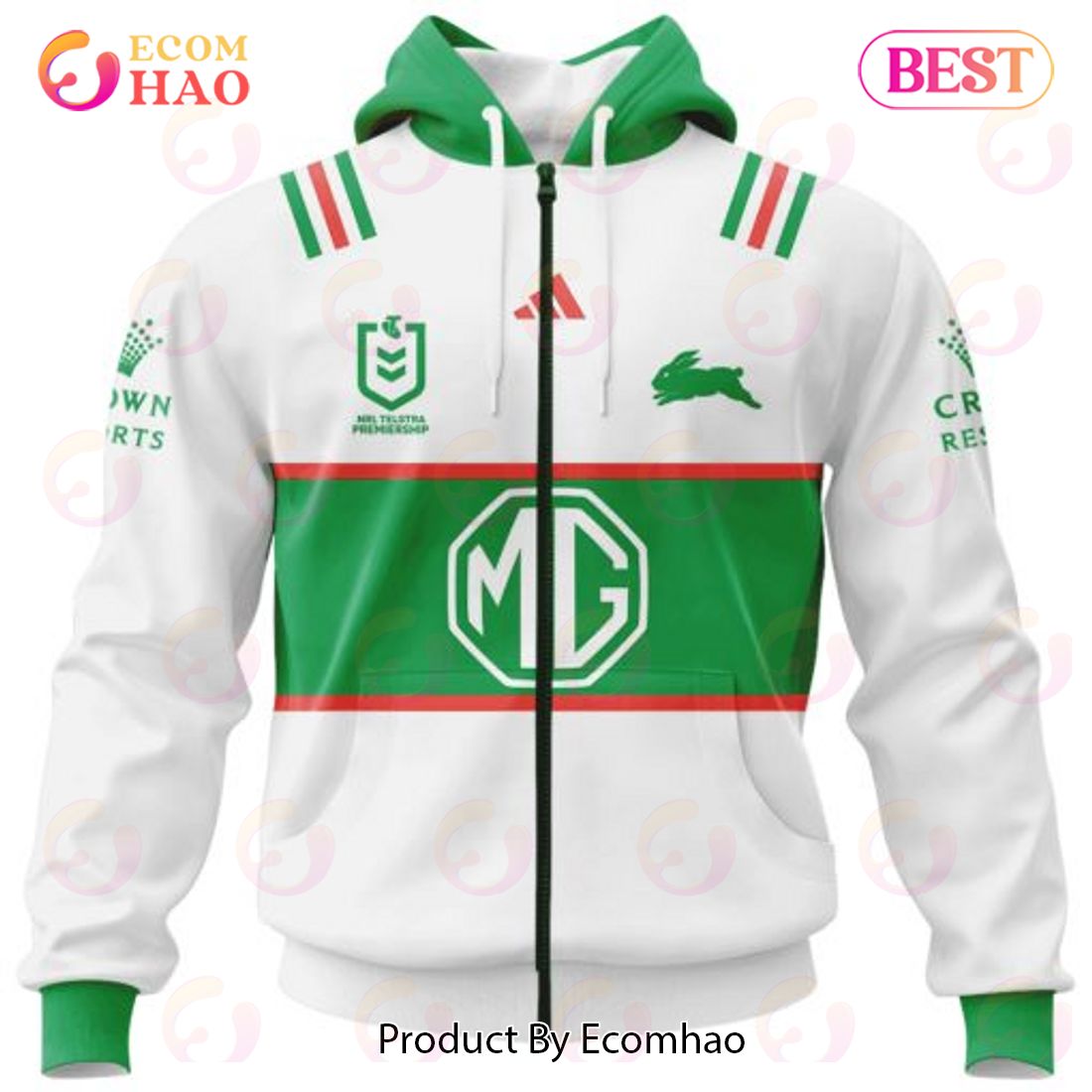 Personalized NRL South Sydney Rabbitohs Special Heritage 2 Design 3D Hoodie