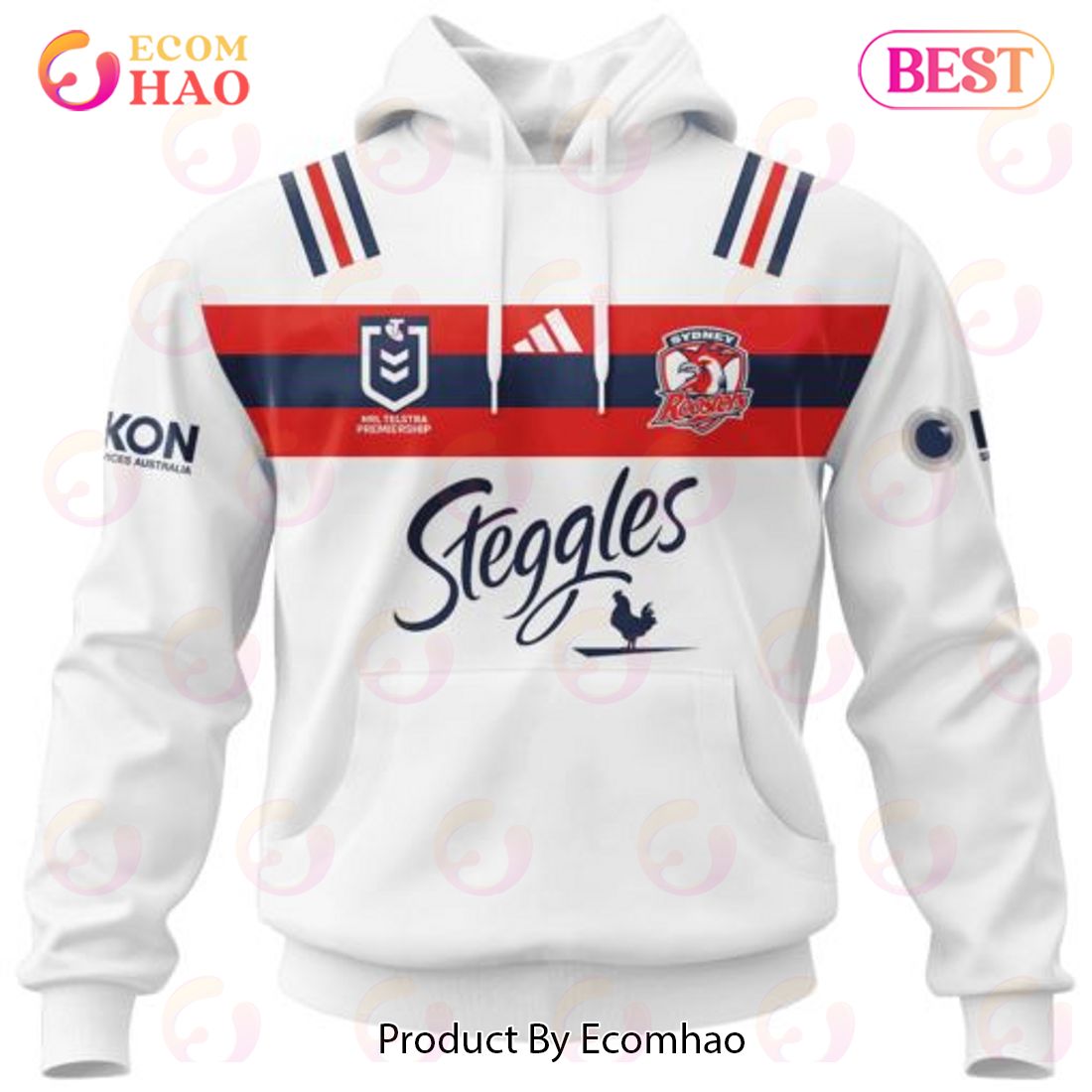 Personalized NRL Sydney Roosters Special Heritage 2 Design 3D Hoodie