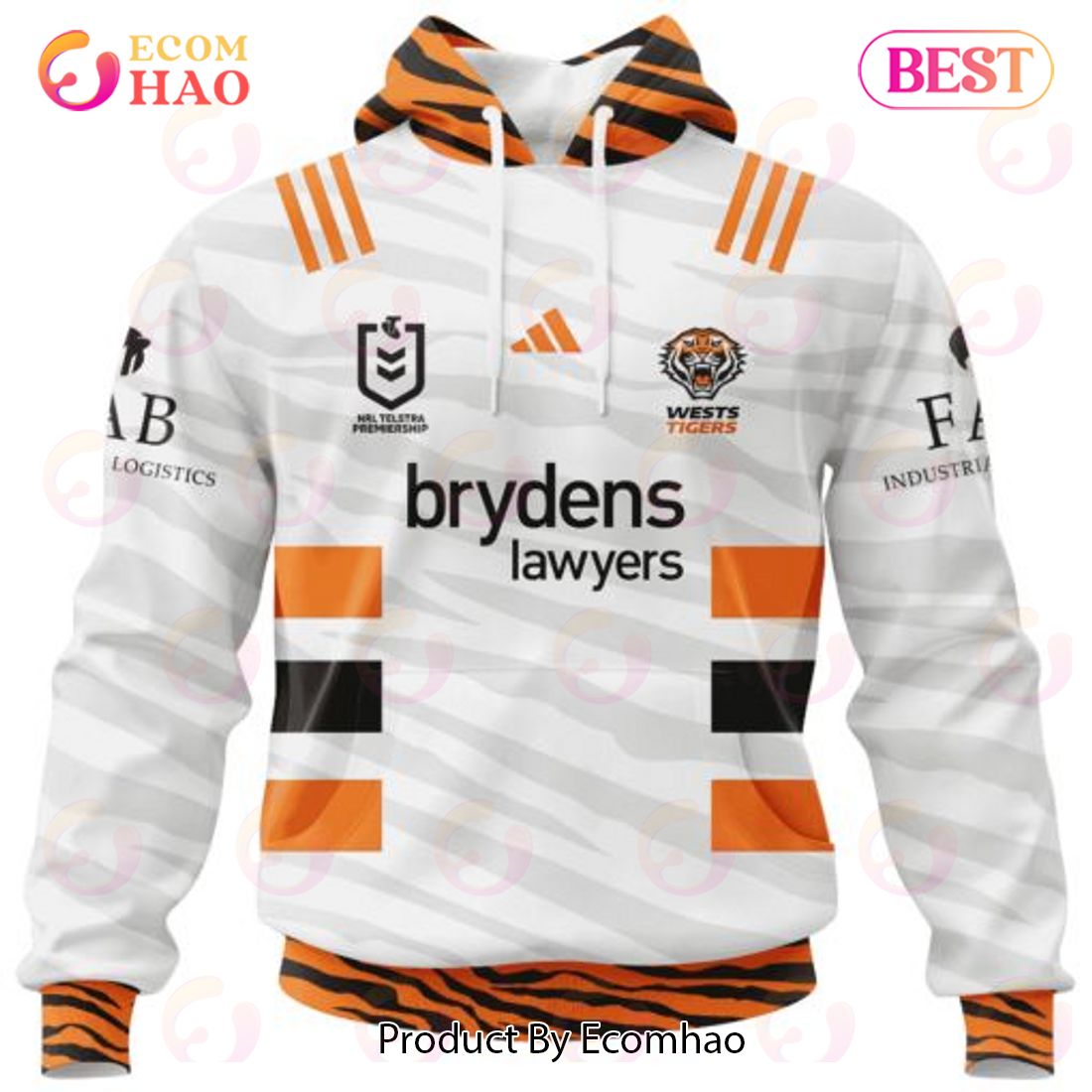 Personalized NRL Wests Tigers Special Heritage 2 Design 3D Hoodie