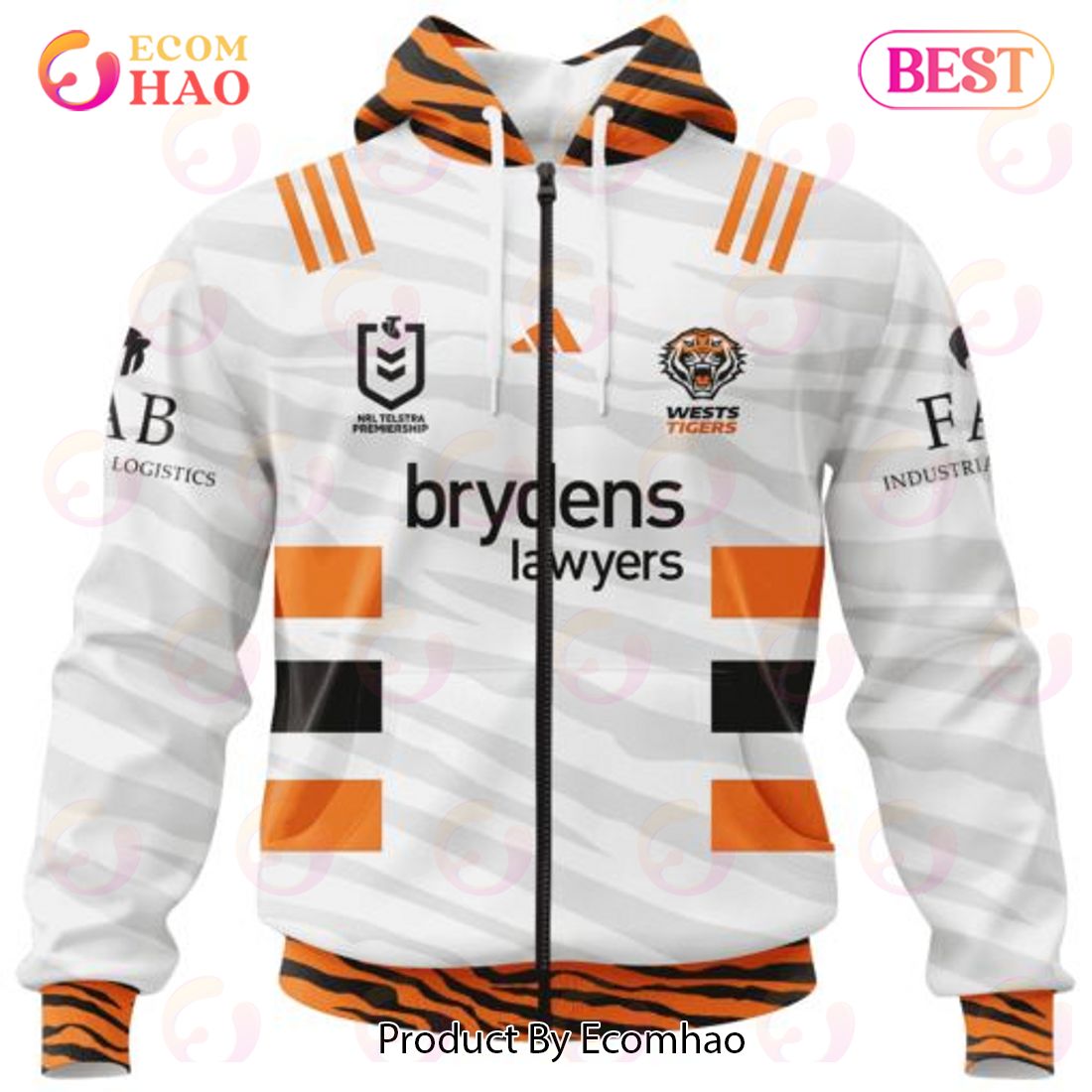 Personalized NRL Wests Tigers Special Heritage 2 Design 3D Hoodie