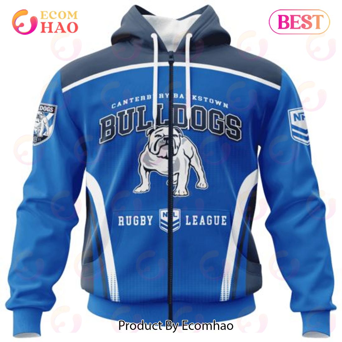 NRL Canterbury-Bankstown Bulldogs Special Sideline Design 3D Hoodie