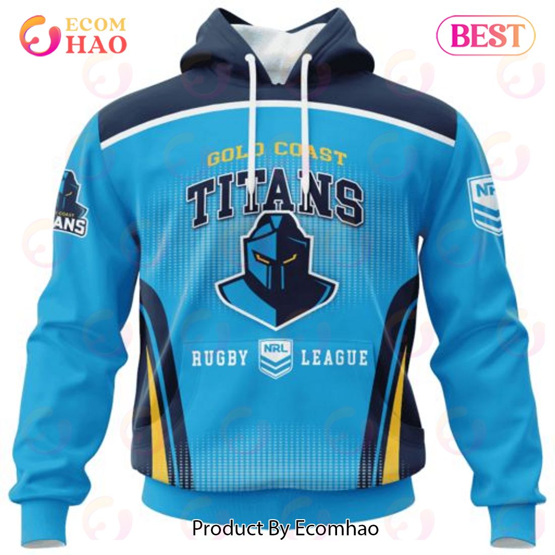 NRL Gold Coast Titans Special Sideline Design 3D Hoodie