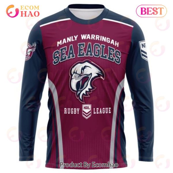 NRL Manly Warringah Sea Eagles Special Sideline Design 3D Hoodie