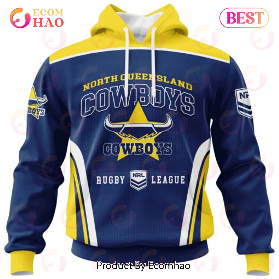 NRL North Queensland Cowboys Special Sideline Design 3D Hoodie