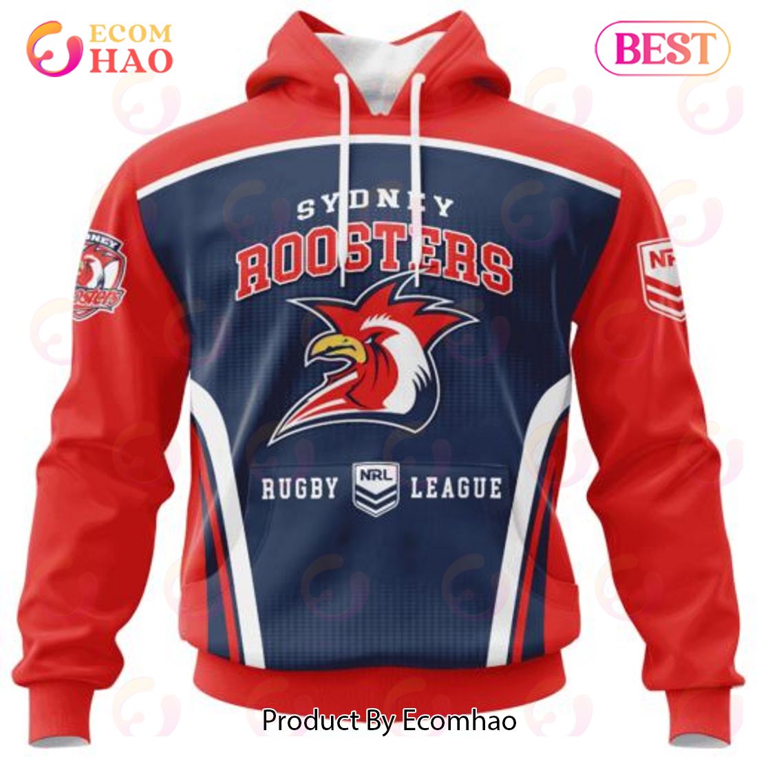 NRL Sydney Roosters Special Sideline Design 3D Hoodie