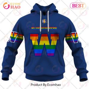 Personalized CFL Winnipeg Blue Bombers Rainbow Logo Jersey Style 3D Hoodie