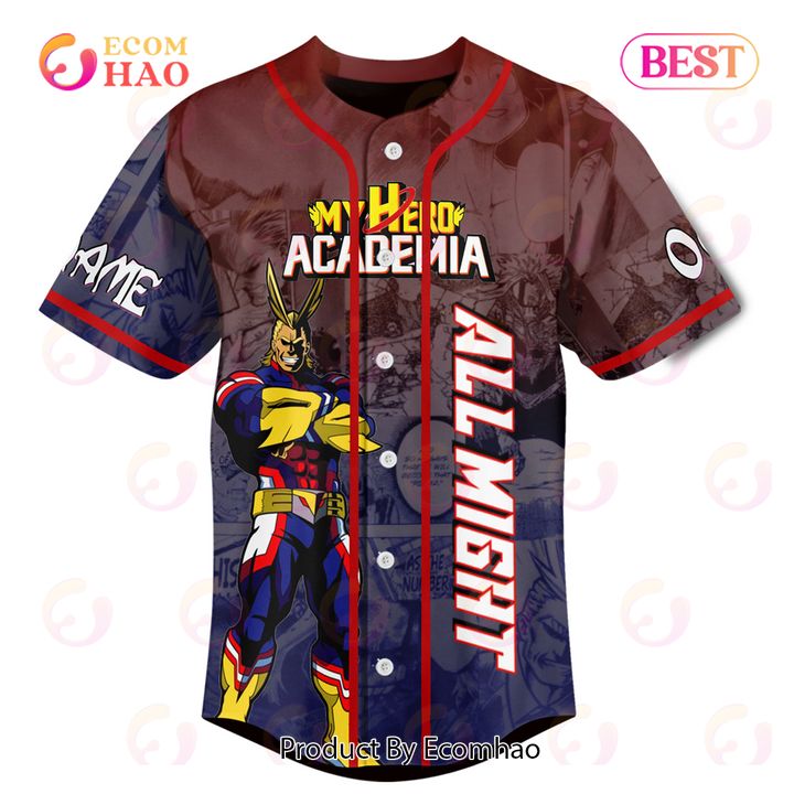 PREMIUM My Hero Academia All Might I Am Here Custom Baseball Jersey