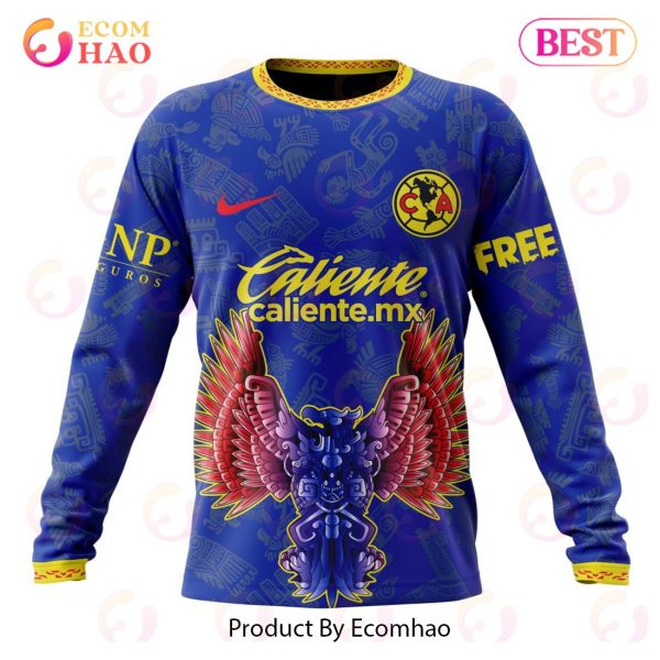LIGA MX Club America 2023 – 2024 Away Aztec Design 3D Hoodie