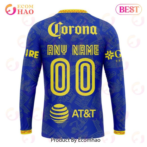 LIGA MX Club America 2023 – 2024 Away Aztec Design 3D Hoodie