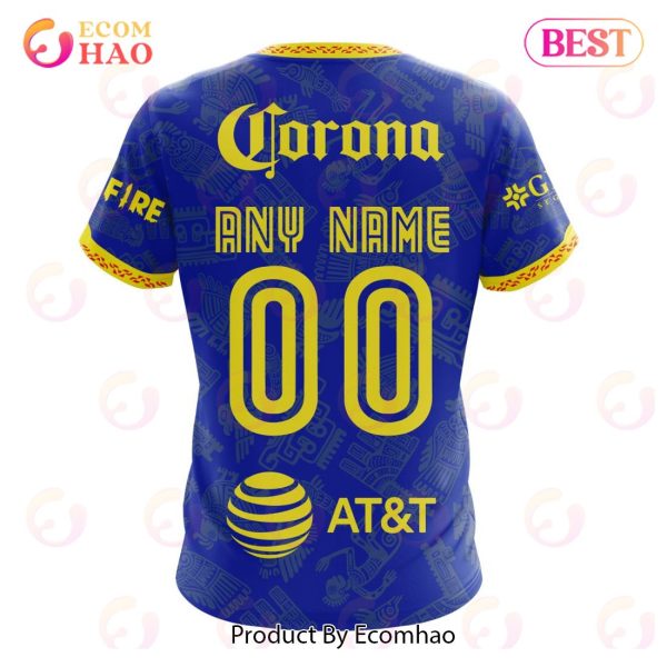 LIGA MX Club America 2023 – 2024 Away Aztec Design 3D Hoodie